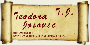 Teodora Josović vizit kartica